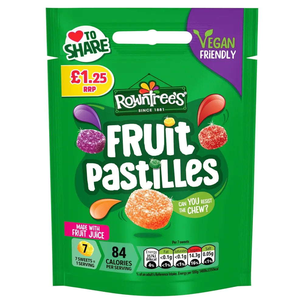 Rowntree's Fruit Pastilles Sweets Sharing Bag 114g