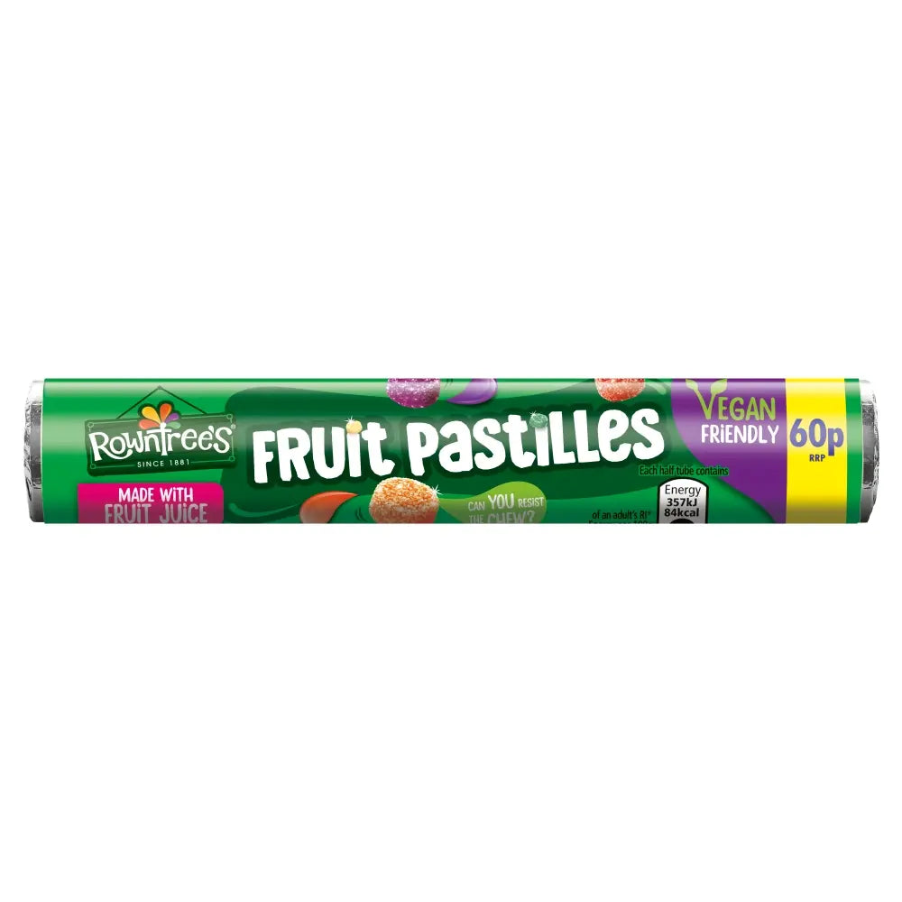 Rowntree's Fruit Pastilles Sweets Tube 48g