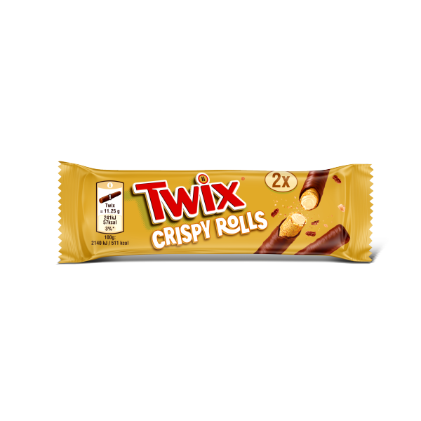 Twix Chocolate & Caramel Crispy Rolls 22.5g BBE 13TH MAY 2026