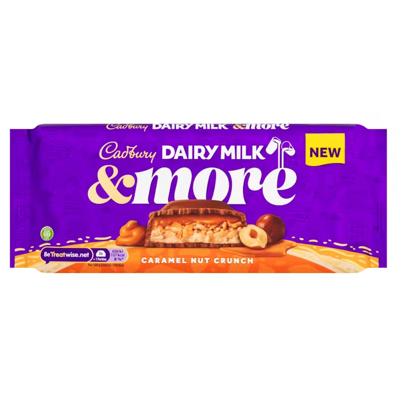 Cadbury Dairy Milk & More Caramel Nut Crunch 200g BBE 27TH MARCH 2026