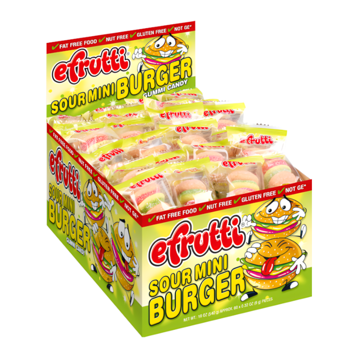 eFrutti Sour Gummi Candy Mini Burger (1 piece)