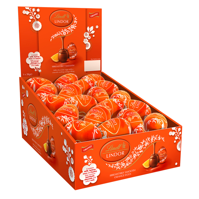 Lindor Milk Orange Filled Egg 3pk